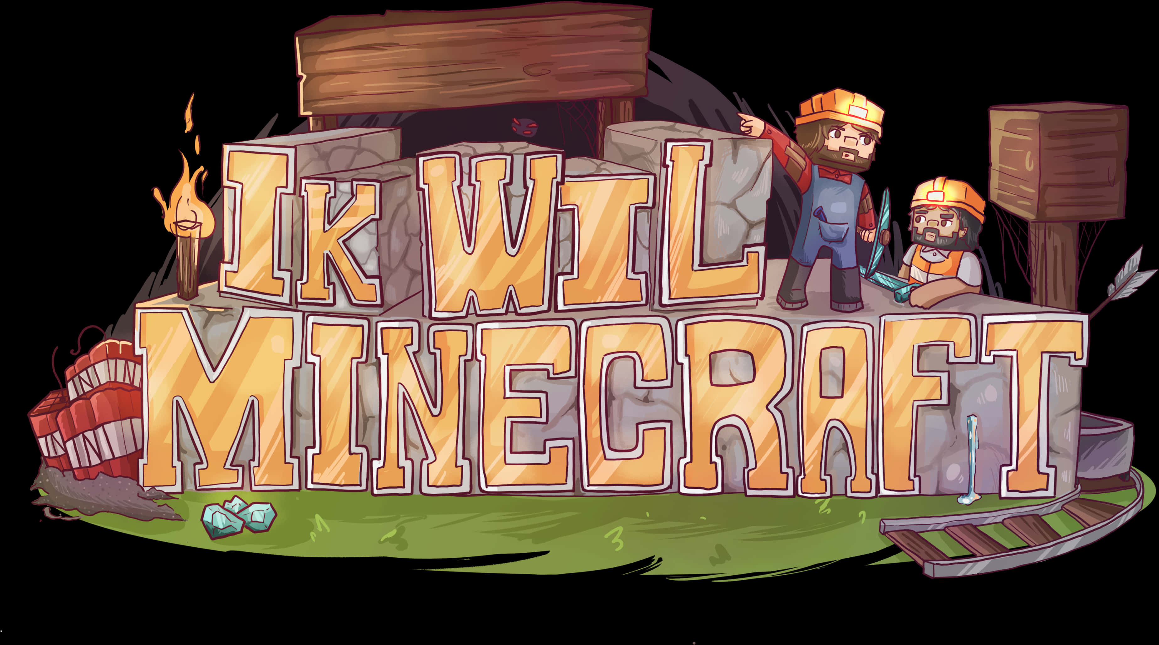 Minecraft 風格角色插畫 壁紙