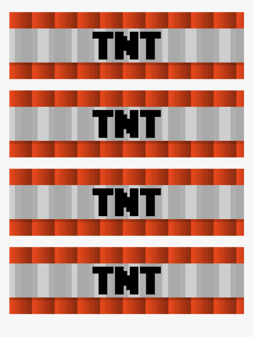 來自Minecraft遊戲的四個堆疊像素化TNT方塊。