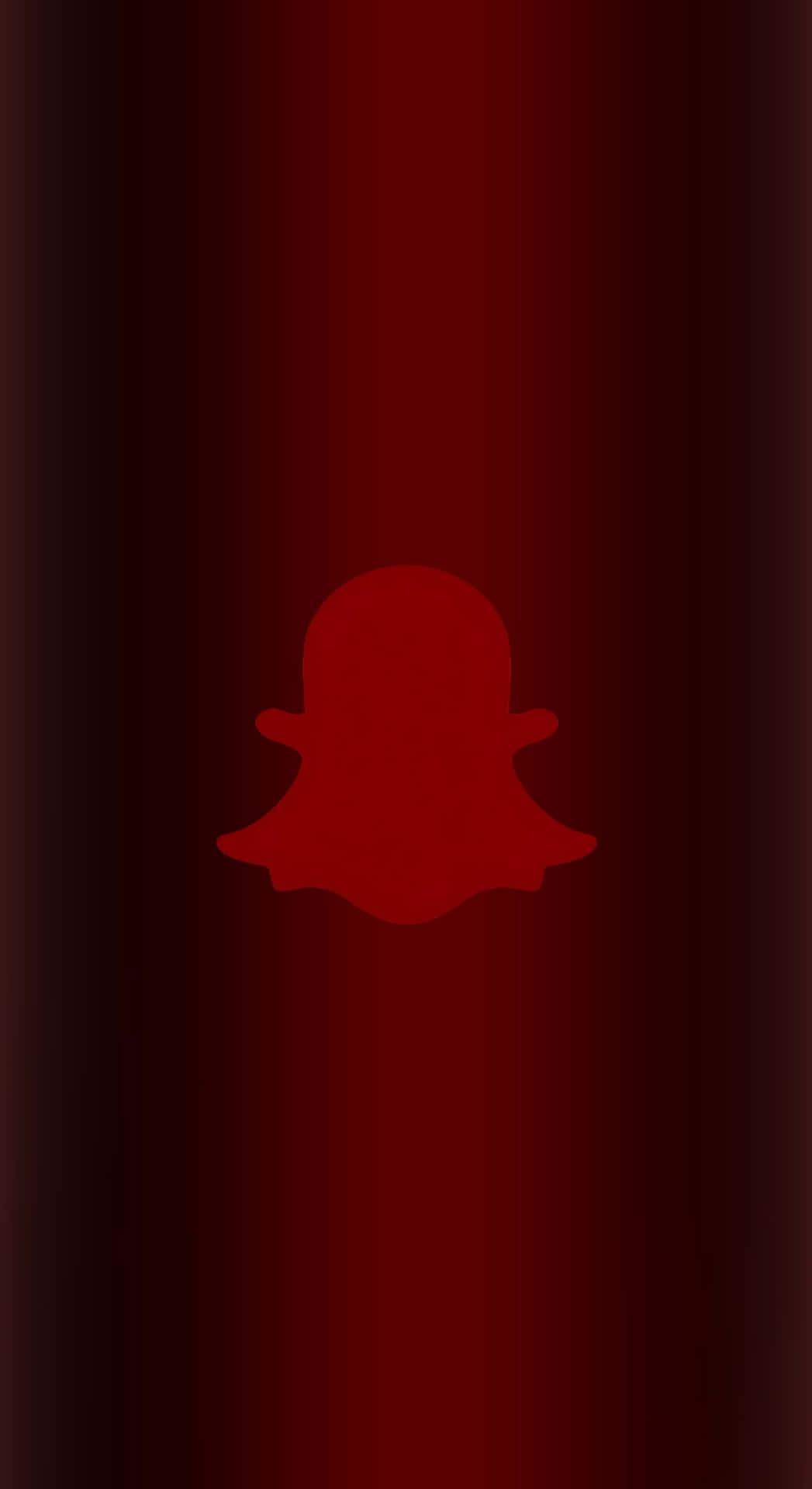  壁紙 — 一個極簡的紅色Snapchat鬼魂標誌，居中在漸變紅色背景上。