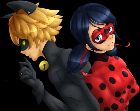 Miraculous Ladybug 與 Cat Noir 動畫角色 壁紙