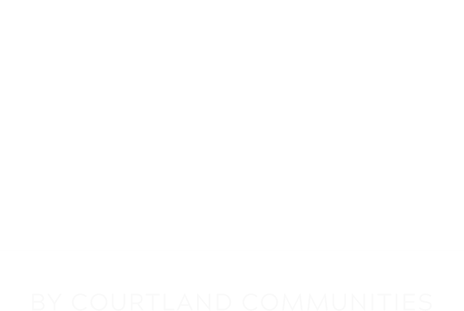 Mirano 社區標誌設計 壁紙 — Courtland Communities 的極簡黑色背景，帶有白色風格化 M 標誌和 Mirano 文字。