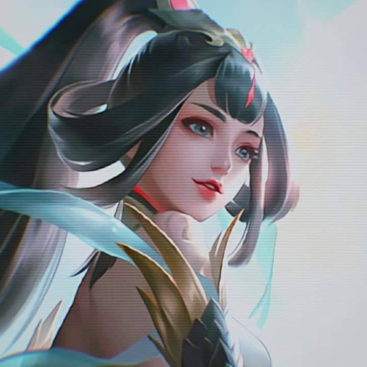 數位藝術風格的動漫角色，黑髮藍眼。