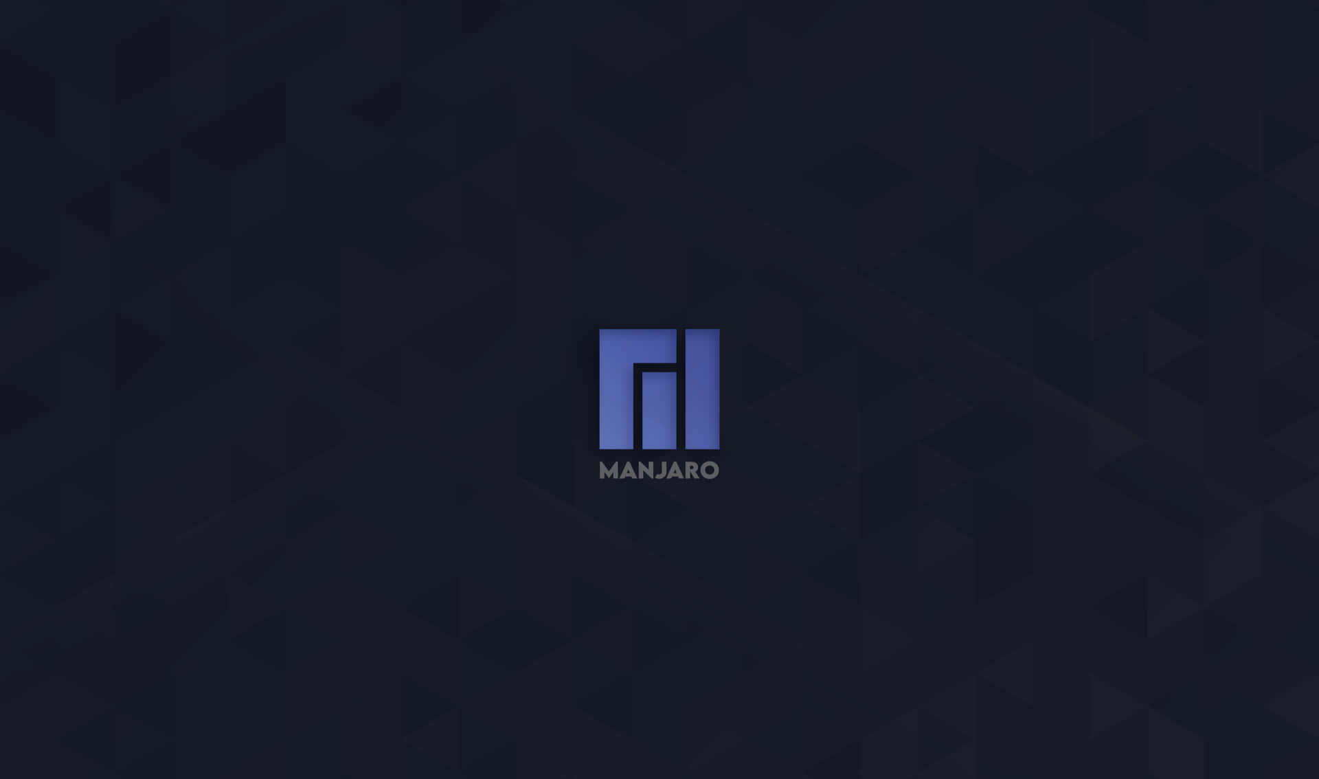 深色幾何背景上的 Manjaro 標誌