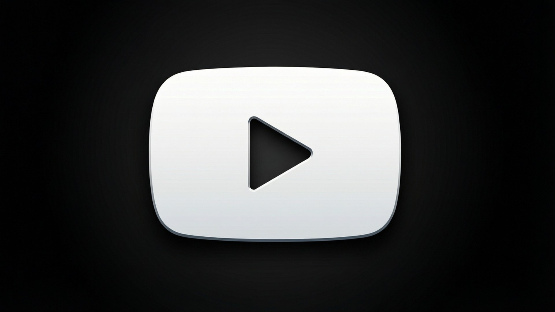 深色背景上的 YouTube 播放按鈕標誌