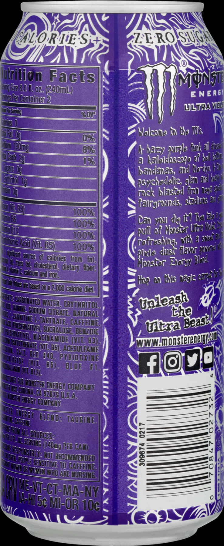 Monster Energy Ultra Violet 能量飲品罐 壁紙