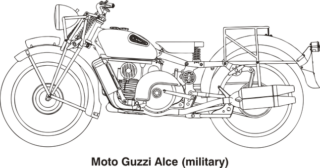 復古 Moto Guzzi Alce 軍用摩托車 壁紙
