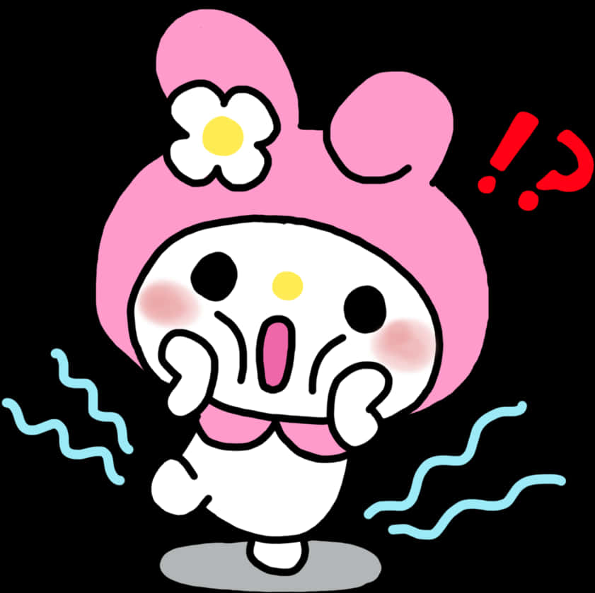 My Melody驚訝表情 壁紙