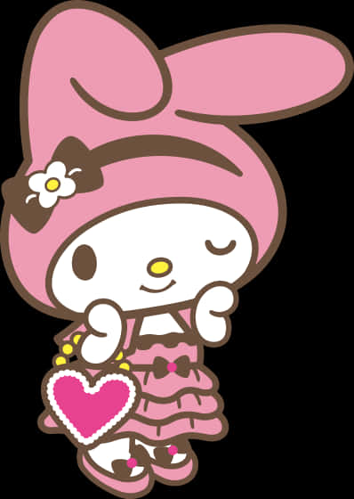 My Melody 可愛姿勢 壁紙