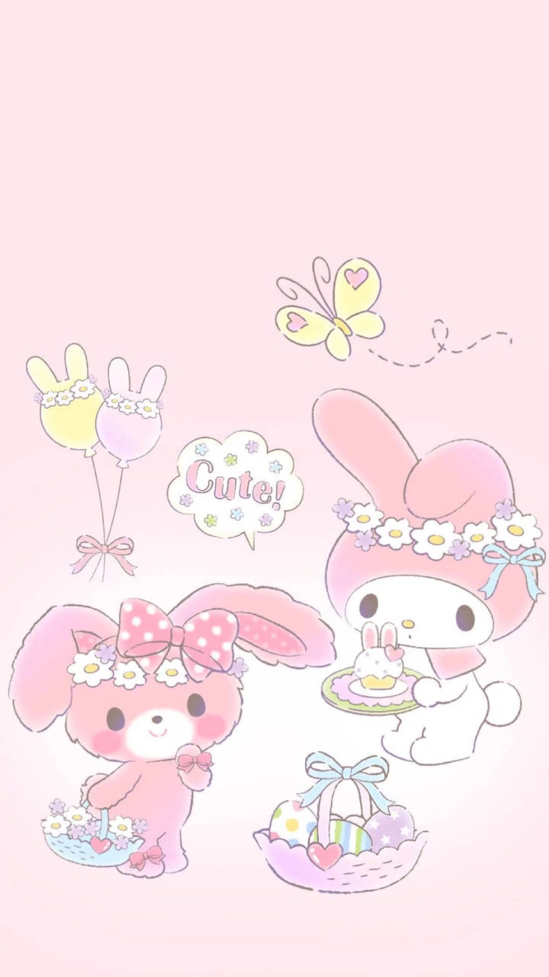 My Melody 與 Bonbonribbon 桑利歐手機壁紙