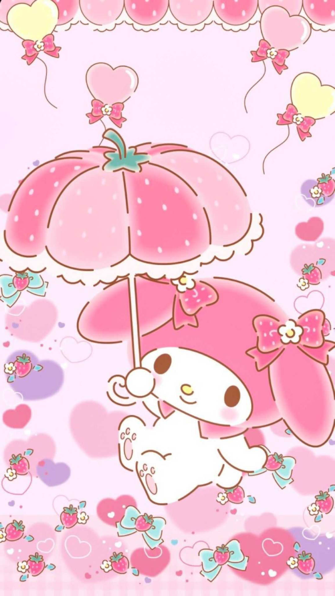 My Melody 持傘壁紙