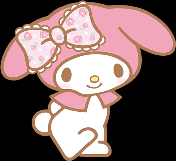 My Melody 可愛姿勢 壁紙