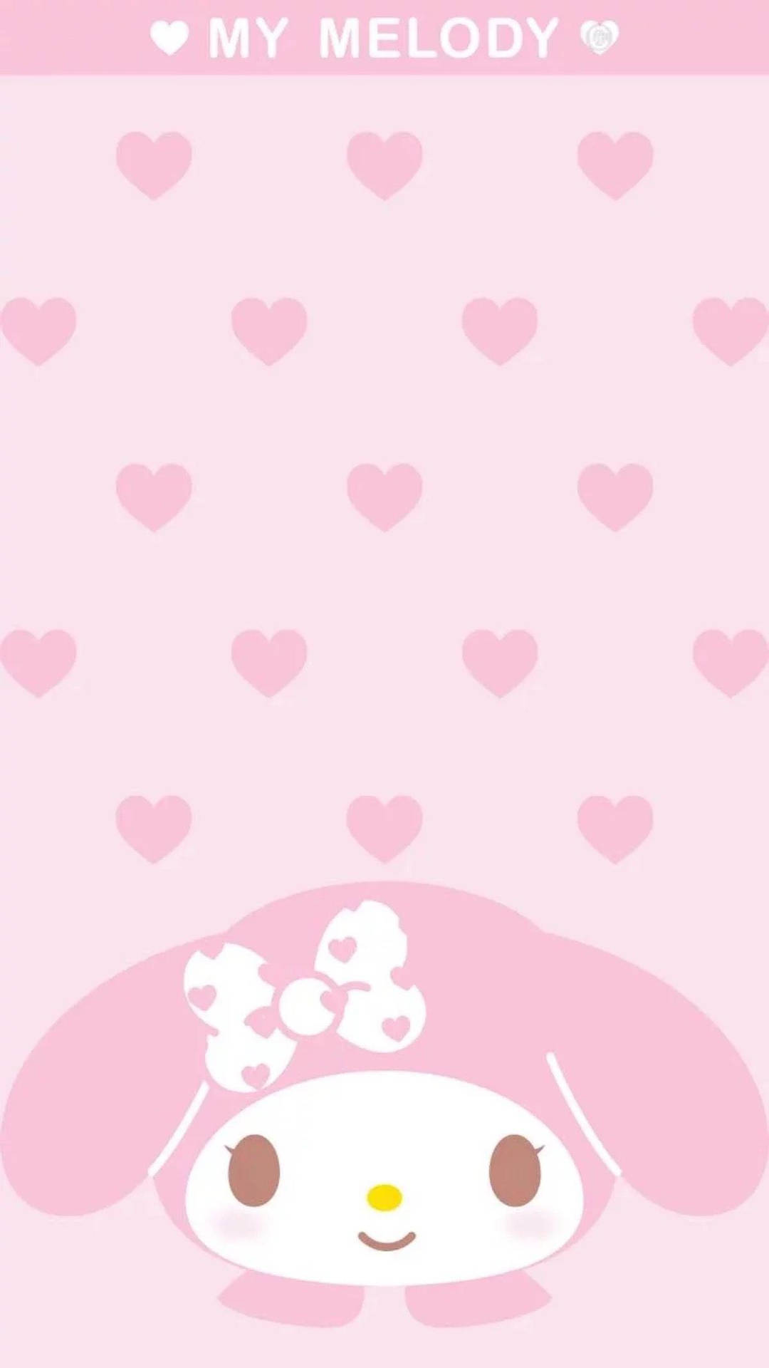 My Melody 心形圖案壁紙
