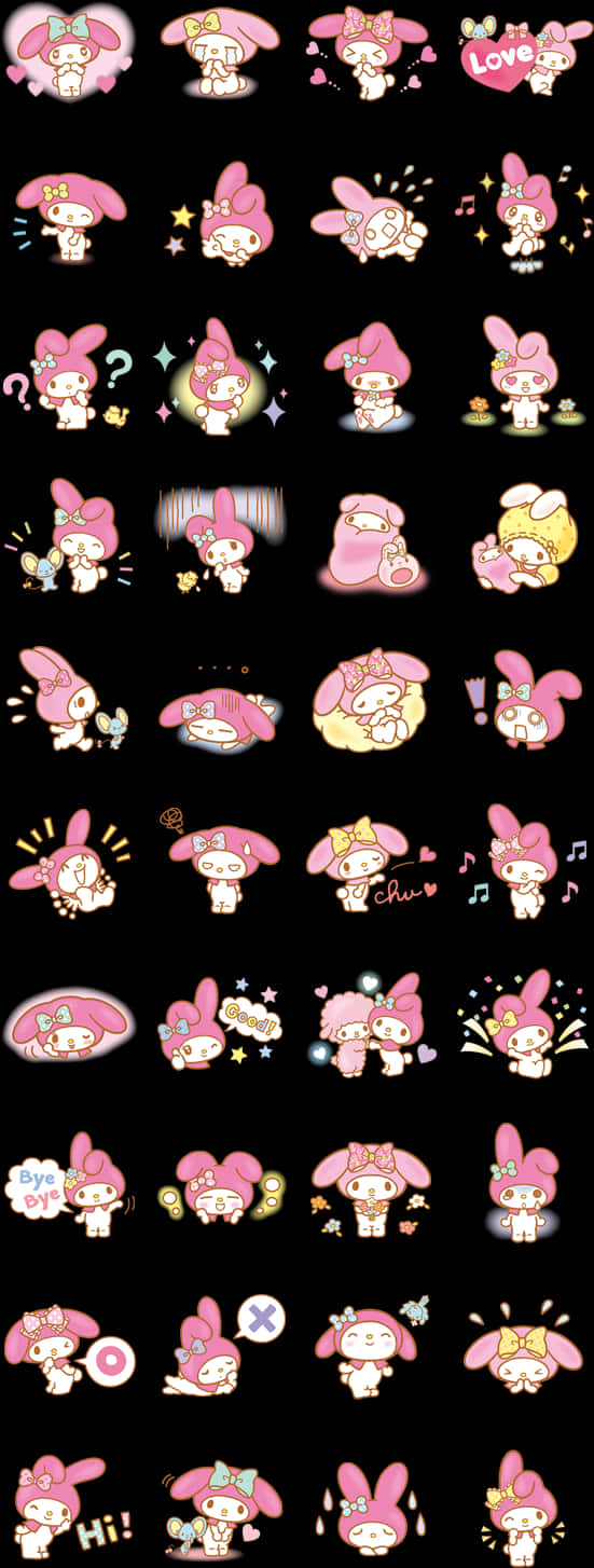 My Melody 情緒系列貼紙 壁紙