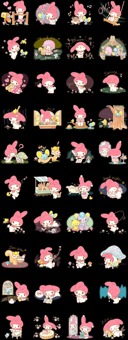My Melody 表情與活動精選集 壁紙
