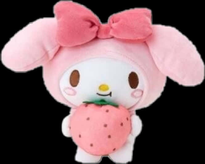 My Melody 與草莓絨毛玩偶 壁紙