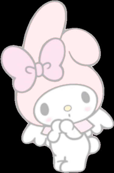 My Melody 可愛姿勢 壁紙