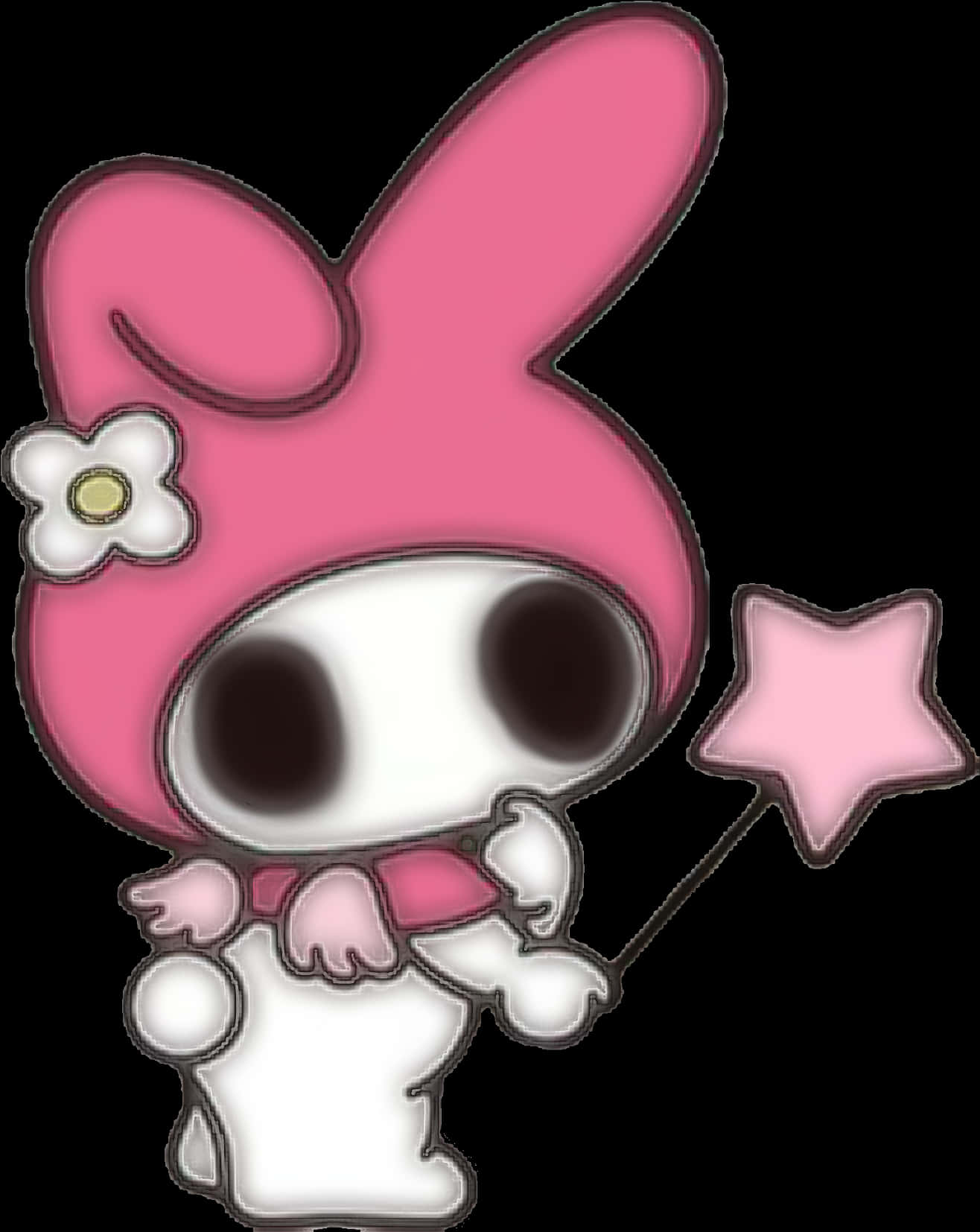 My Melody 穿著服裝的角色 壁紙