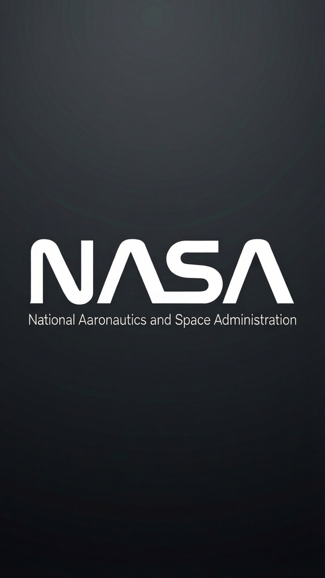 NASA標誌，全名以白色文字顯示在深色漸變背景上