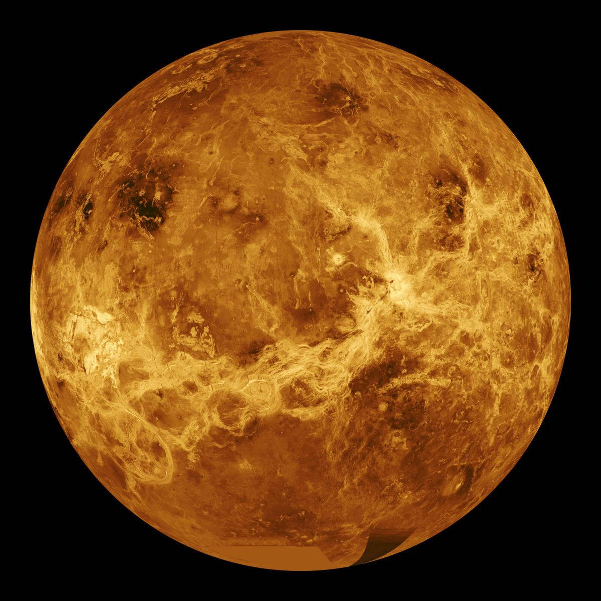金星行星，太空中旋轉的金色雲層 — Nasa GIF 壁紙