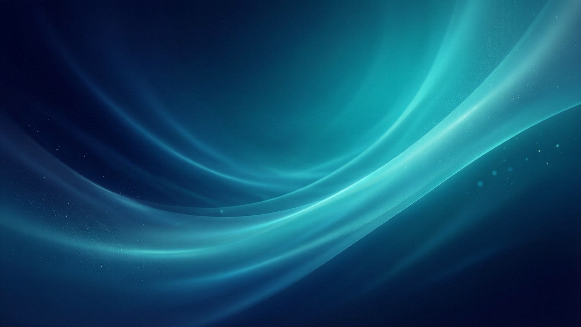 Dynamic blue light waves flowing through a dark cosmic space with floating particles. 壁紙
