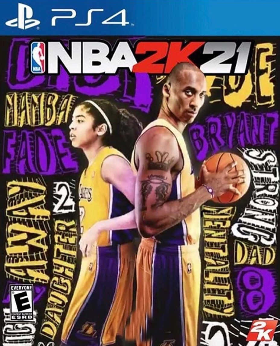 高比拜仁與女兒吉安娜身穿湖人球衣登上NBA 2K21電子遊戲封面。