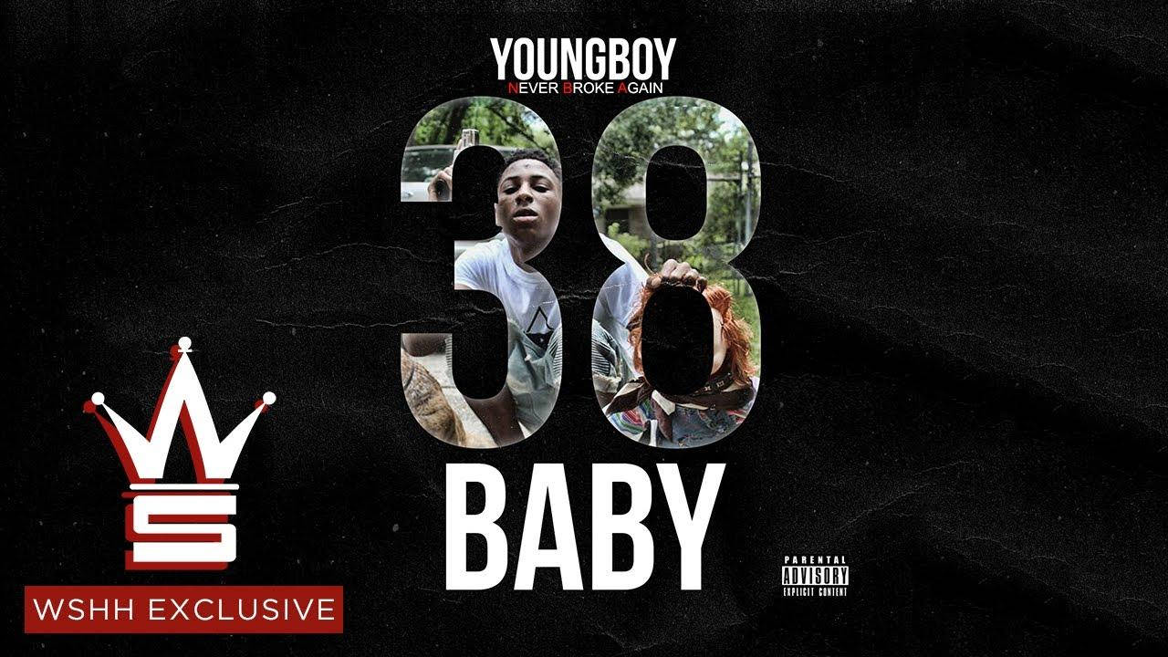 YoungBoy Never Broke Again 的《38 Baby》專輯封面，數字 38 內有肖像。