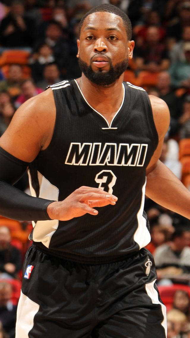 NBA聯盟 邁阿密熱火隊 德懷恩·韋德 黑色球衣 壁紙