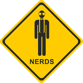 Nerds 警告標誌圖案 壁紙