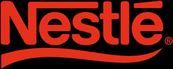 Nestle標誌（紅底白字） 壁紙 — 在黑色背景上帶有獨特彎鉤的醒目紅色雀巢標誌。
