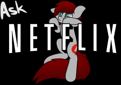 動畫角色模仿Netflix標誌 壁紙