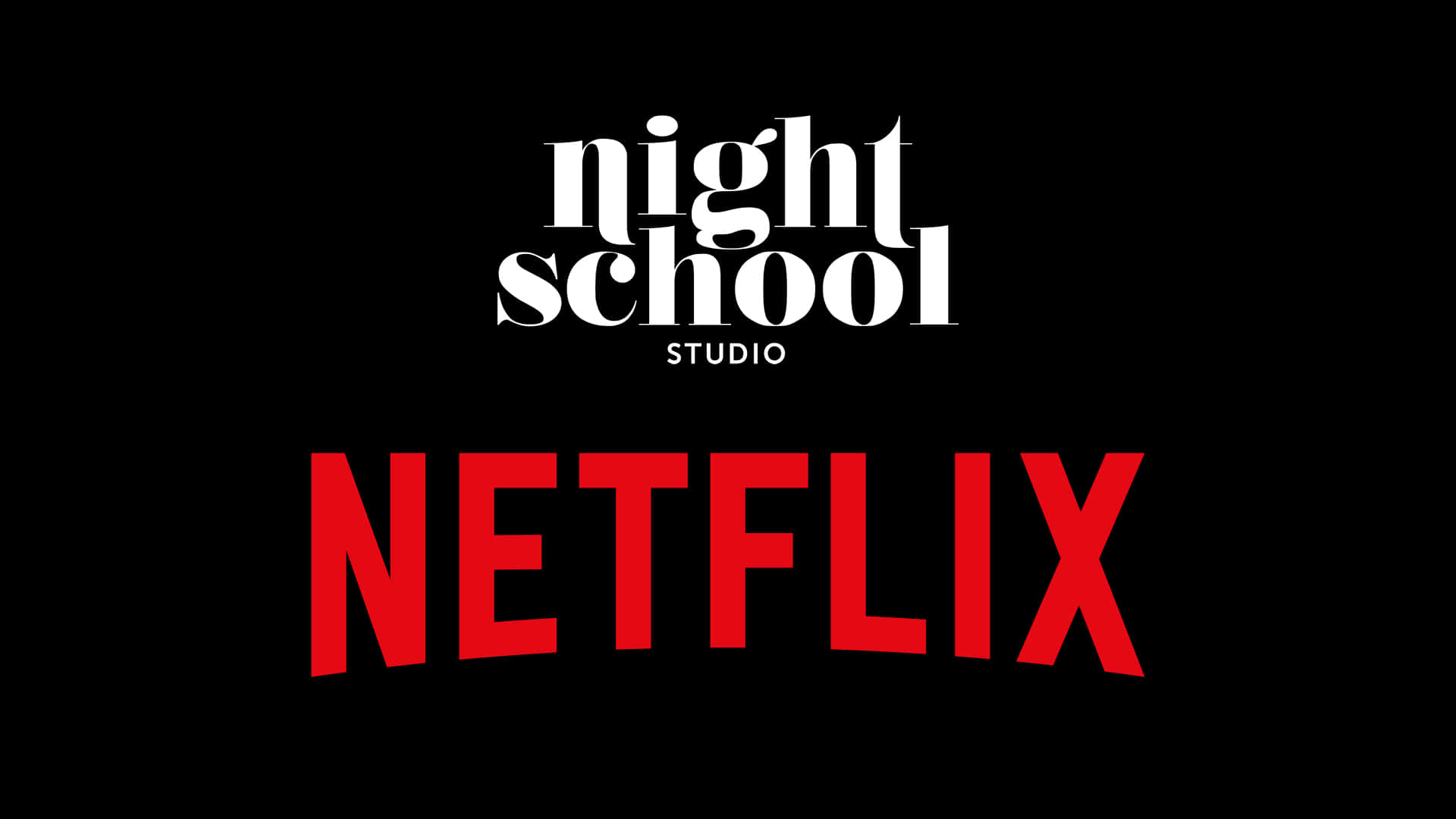黑色背景上的Netflix Night School Studio標誌
