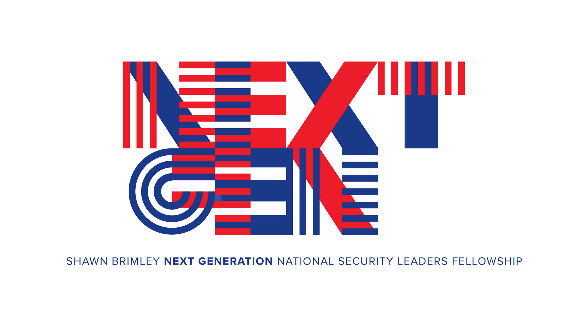 NEXT Generation National Security Leaders Fellowship的抽象紅藍白幾何標誌