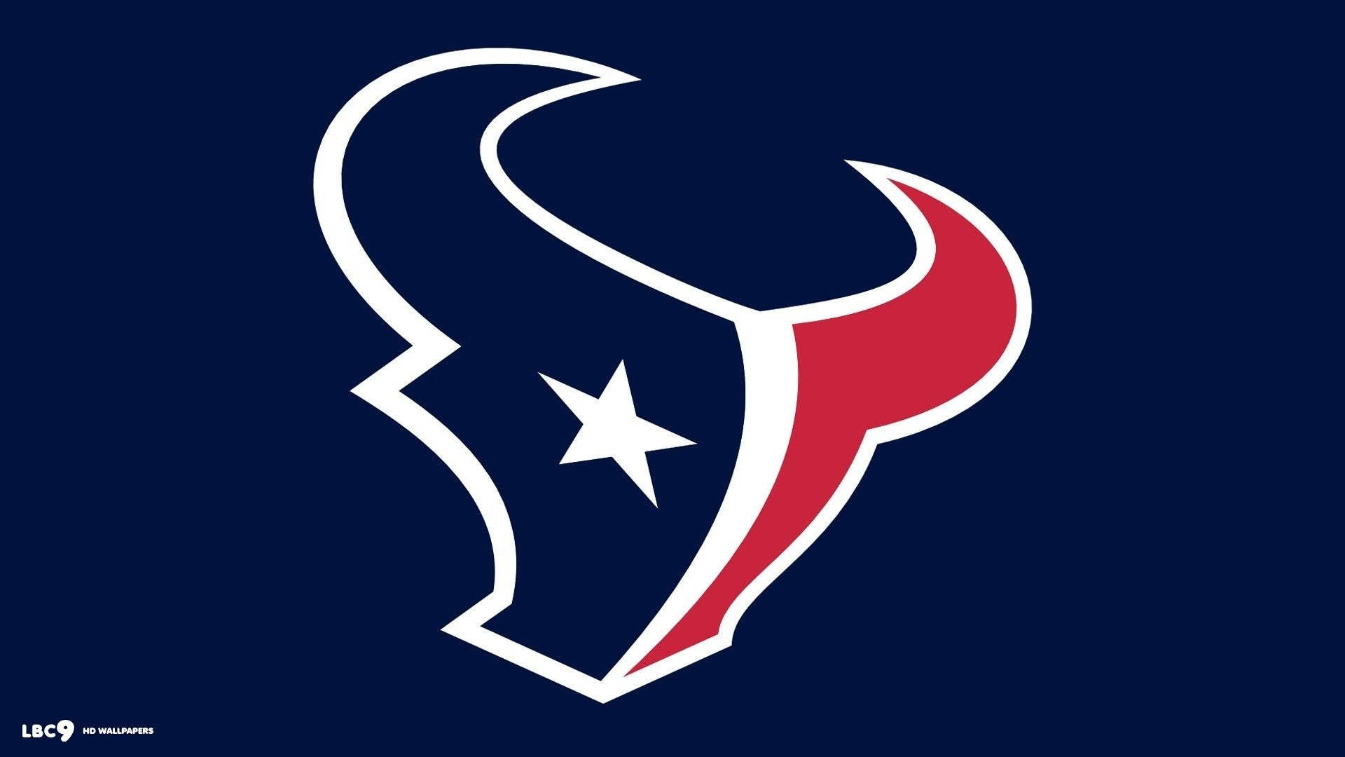 侯斯頓德州人NFL球隊標誌，白色、紅色和星星在藍色背景上。