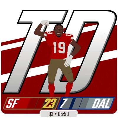 NFL比賽中球員即將達陣的精彩瞬間