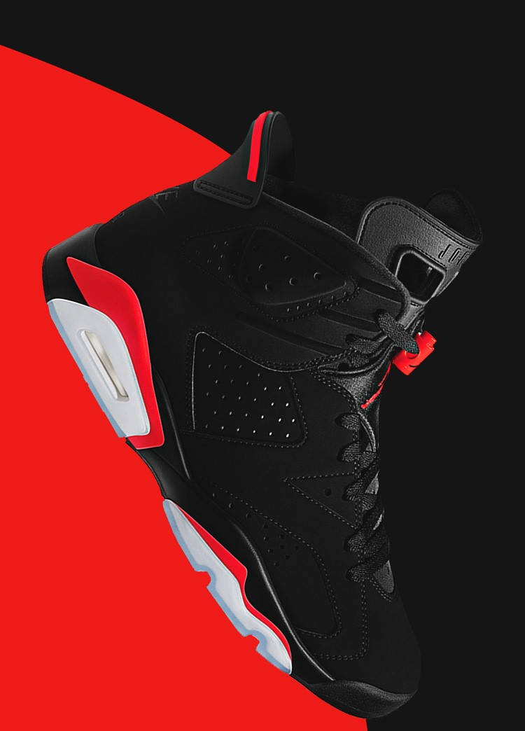 Nike Air Jordan 6 Retro - 黑紅 壁紙