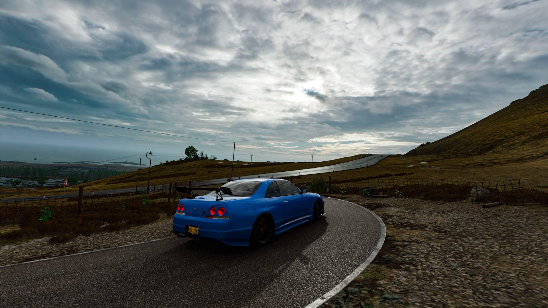 尼桑Skyline GTR R33鄉間風景壁紙