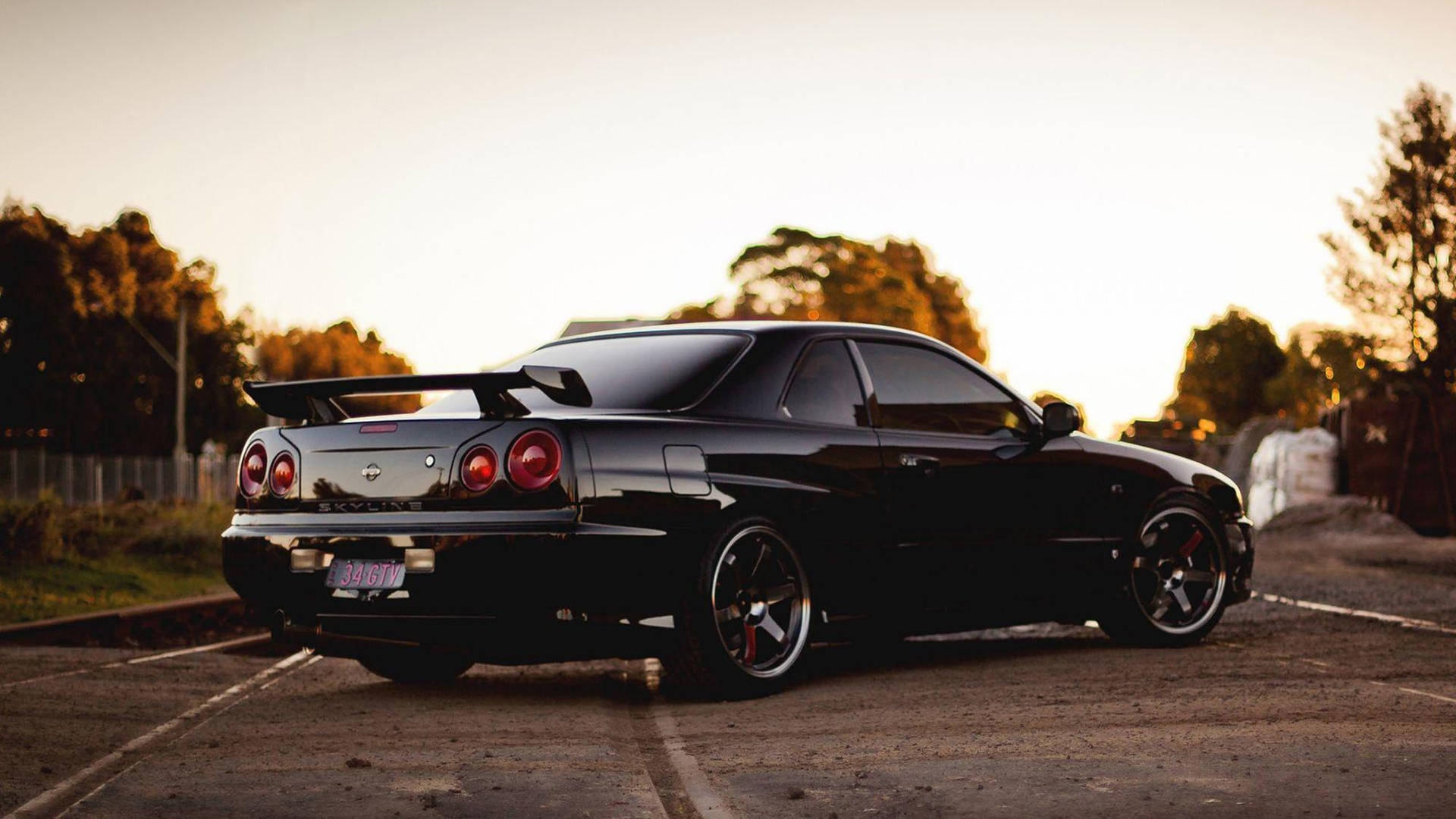 Nissan Skyline GTR R33 黃昏壁紙