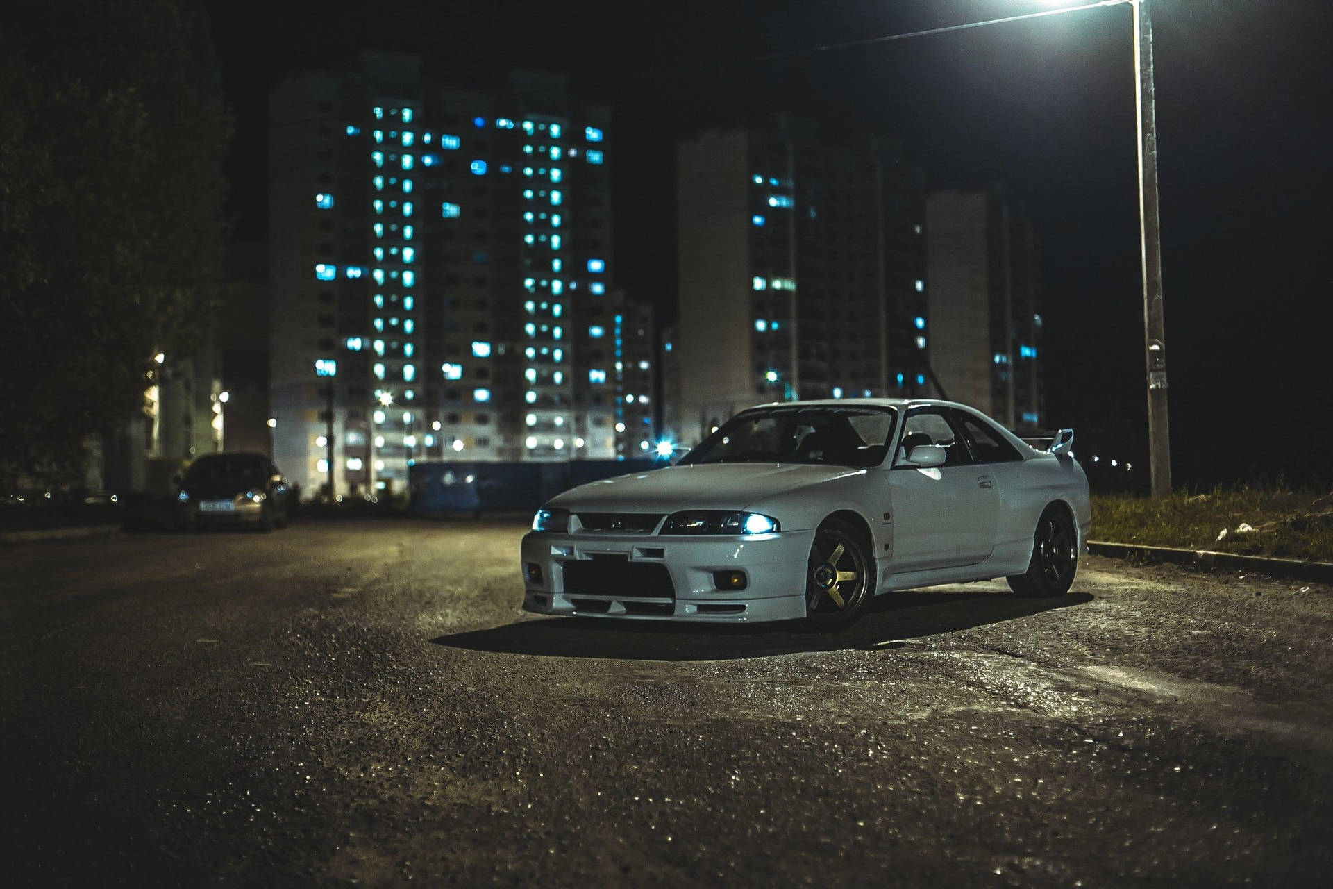 夜間日產Skyline GTR R33壁紙