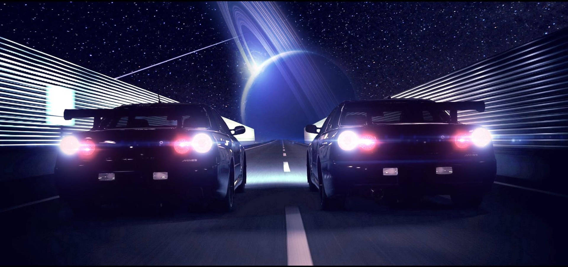 兩輛 Nissan Skyline GTR R33 圖形壁紙