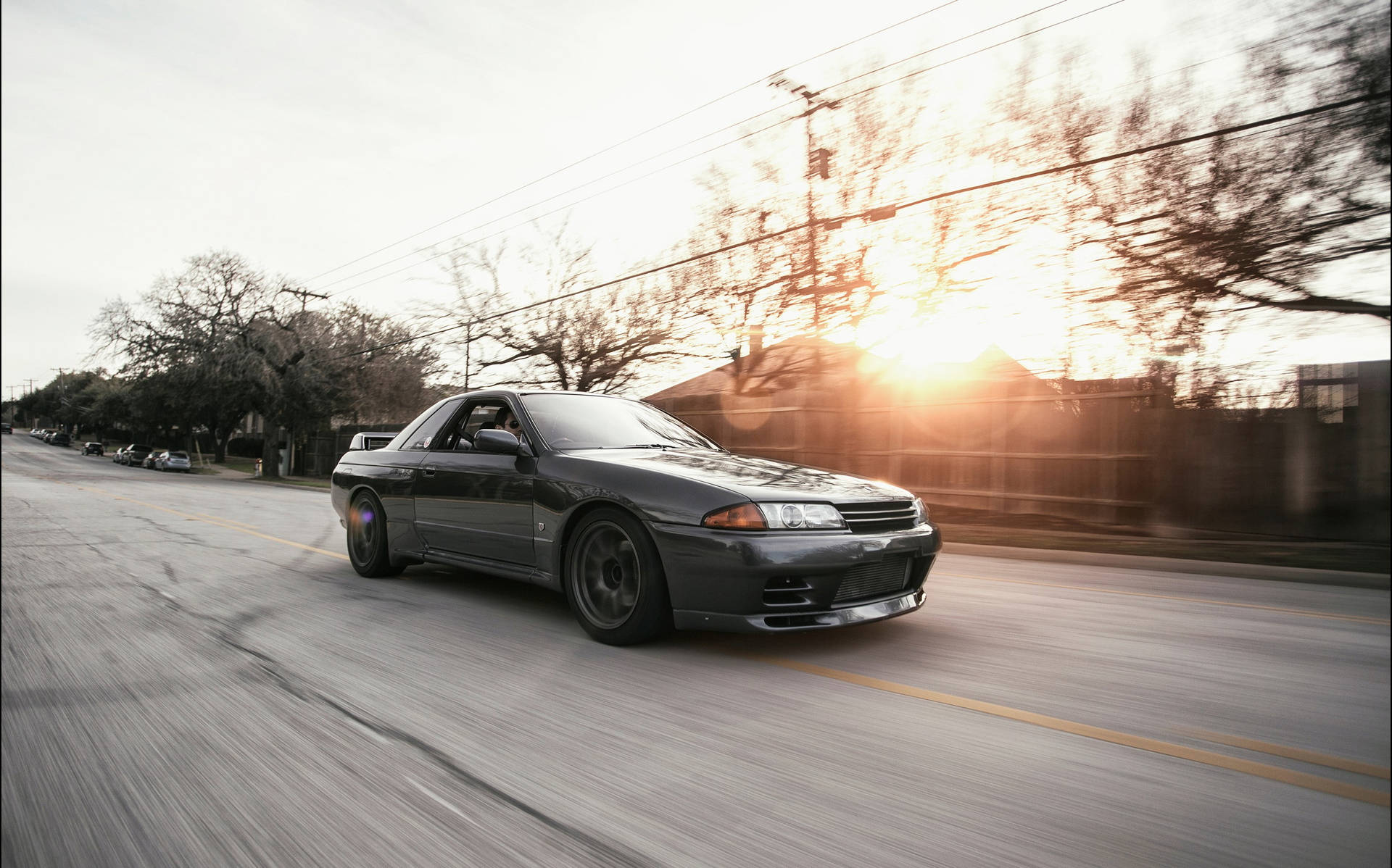 尼桑Skyline GTR R33行動瞬間壁紙
