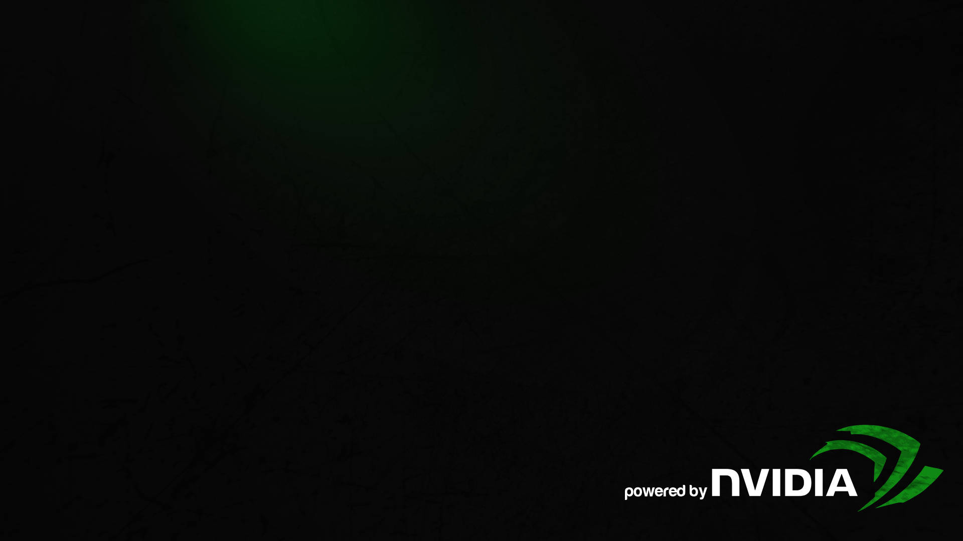 NVIDIA標誌在深色紋理背景上發出綠色光芒。