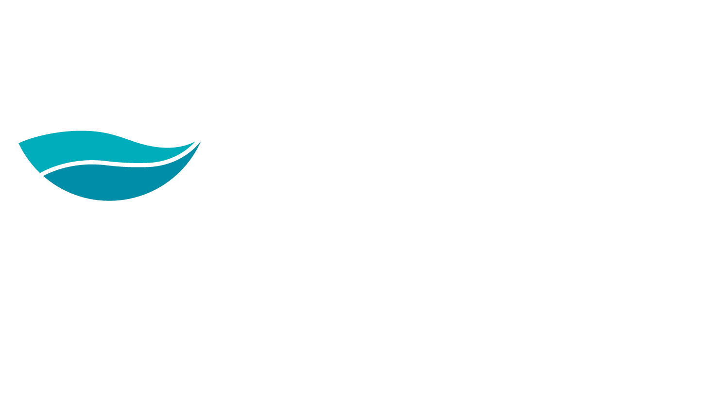 OASIS放鬆主題標誌 壁紙 — 黑色背景上粗體白色文字，帶有藍綠色水波標誌和邀請放鬆的標語。