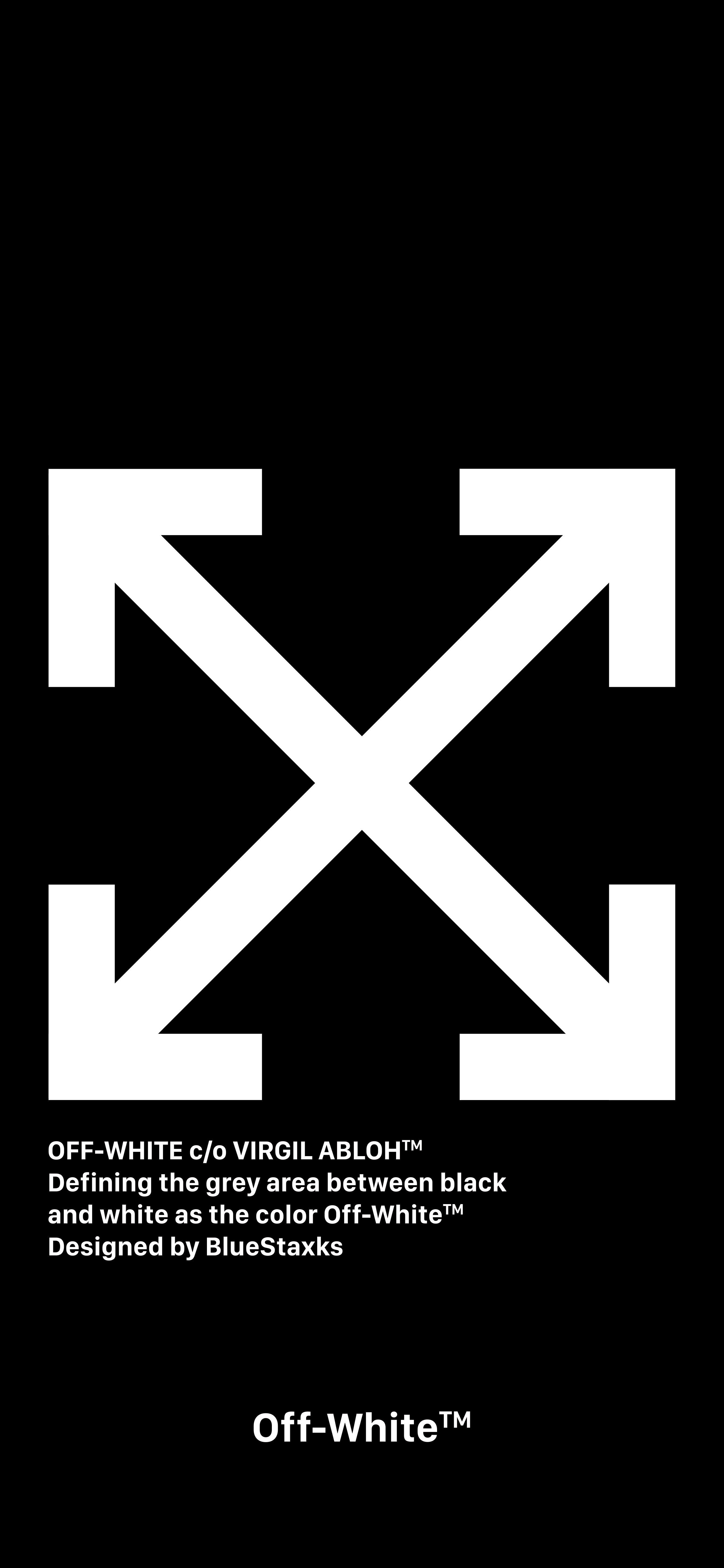 「質感背景上的正宗 Off White 標誌」 壁紙