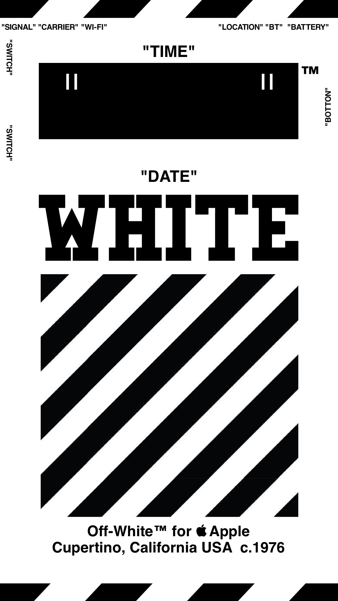 Off-White 標誌在閃爍背景上的迷人呈現 壁紙