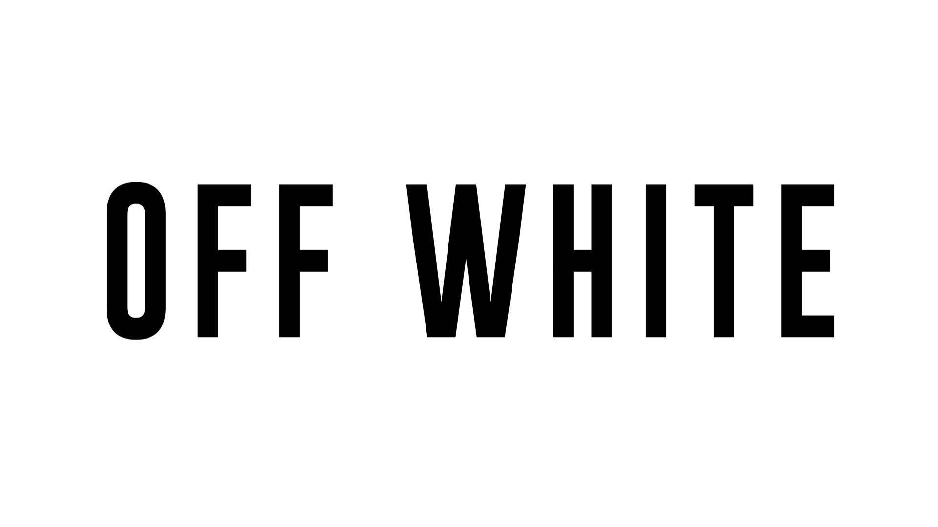 白色背景上的粗體黑色OFF WHITE文字