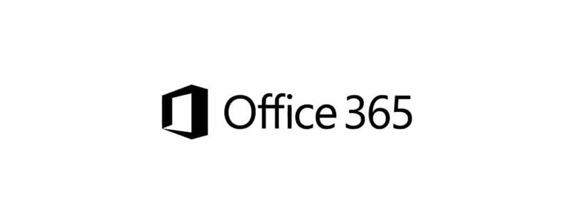 白色背景上的黑色 Microsoft Office 365 標誌