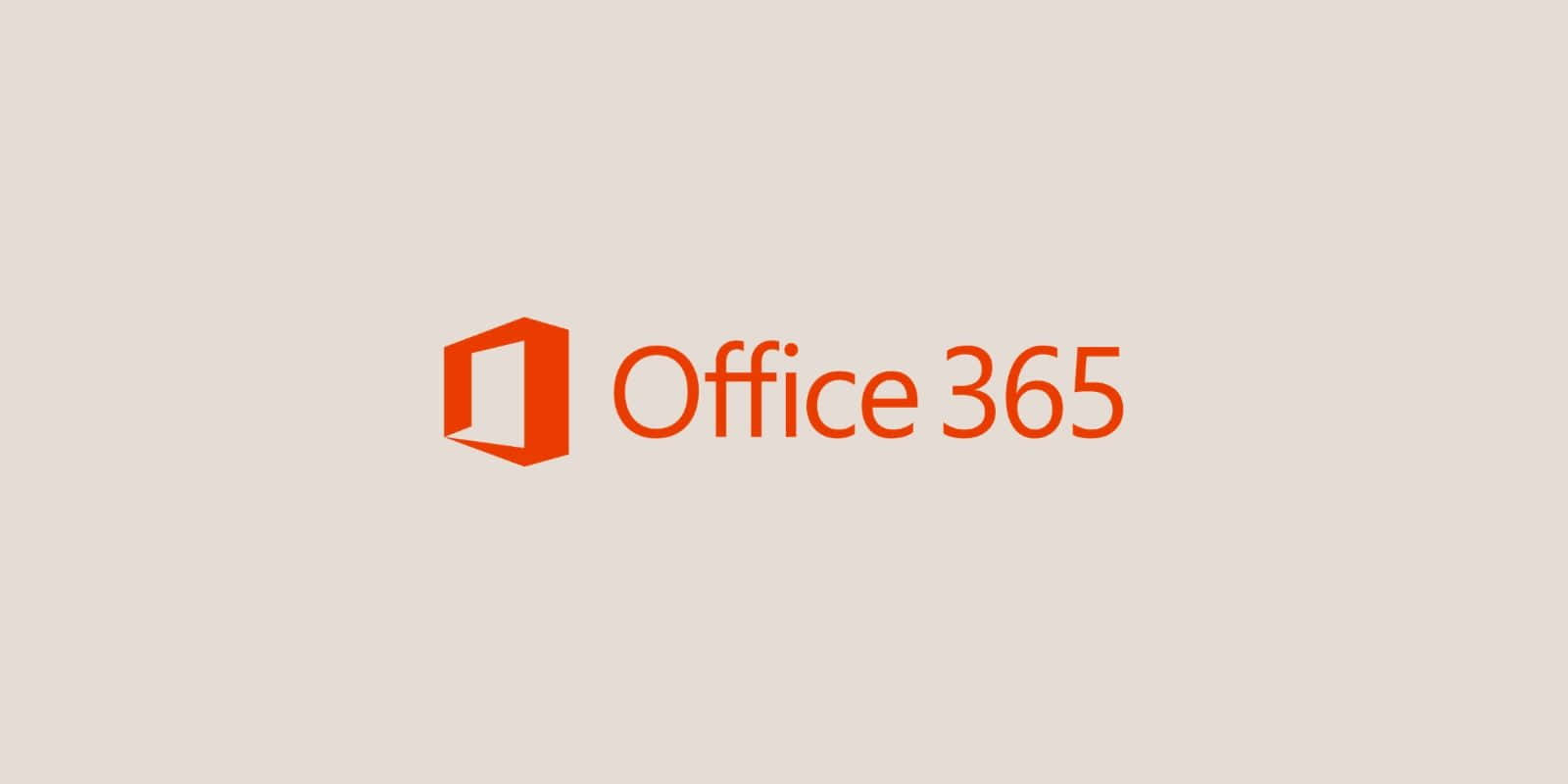 米色背景上的橙色 Office 365 標誌