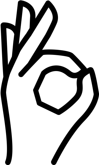OK手勢剪影 壁紙 — 純黑色背景，沒有任何可見的元素或細節。