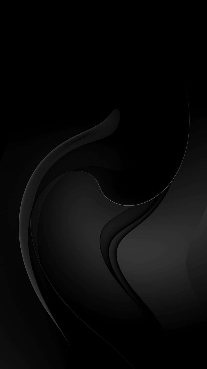 享受更聰明的觀賞體驗，搭配三星 OLED 顯示器 壁紙 — 優雅的漸變黑色和炭灰色抽象漩渦在深色畫布上流動，營造出極簡現代美學。