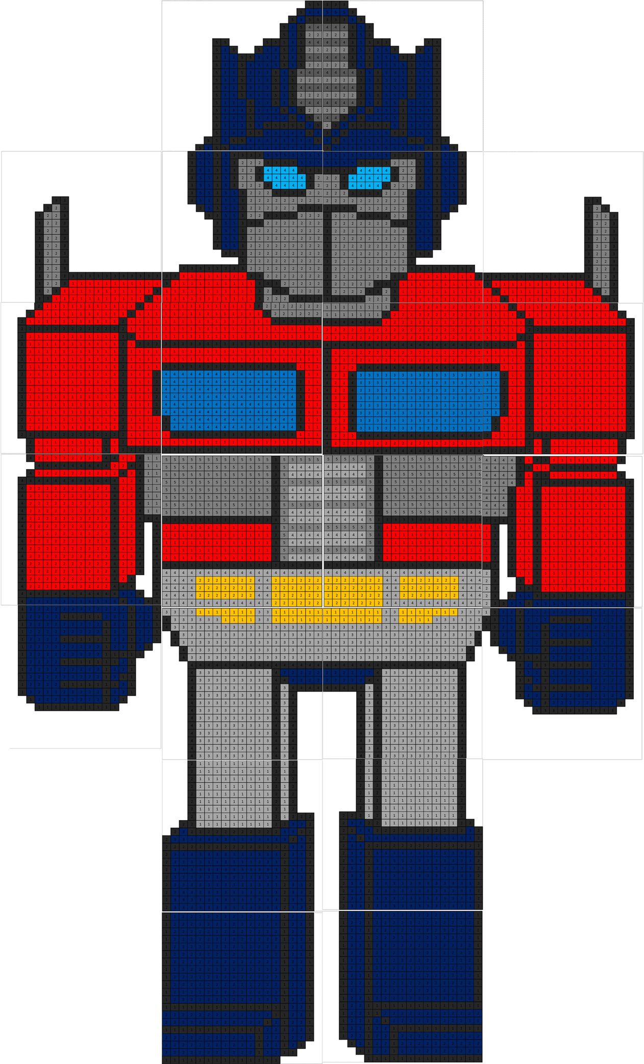 像素藝術 Optimus Prime 壁紙 — 一個像素化的柯柏文機械人以鮮明的紅、藍、銀色立於純白背景前。